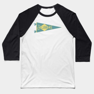 Delaware Flag Pennant Baseball T-Shirt